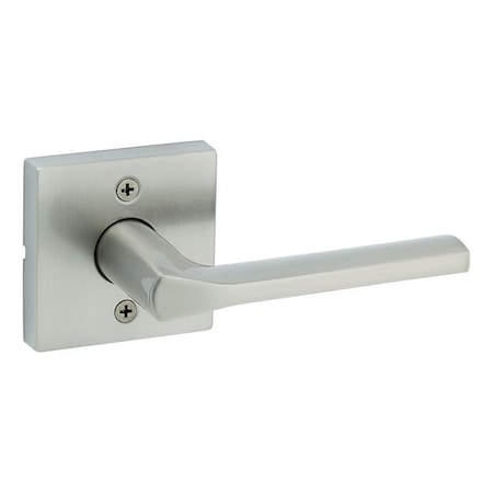 Kwikset Lisbon Lever with Square Rose Half Dummy Door Lock Satin Nickel Finish 788LSLSQT-15